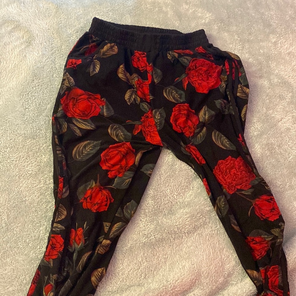 Rose sweatpants leggings